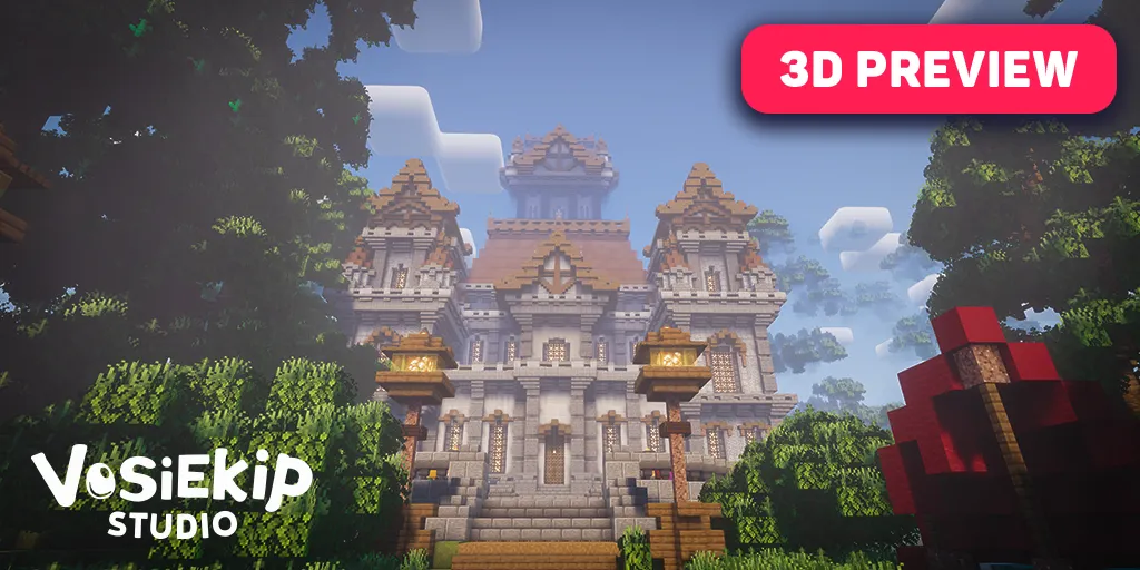 可爱森林小镇 | Cute forest Town-我的世界MC资源网