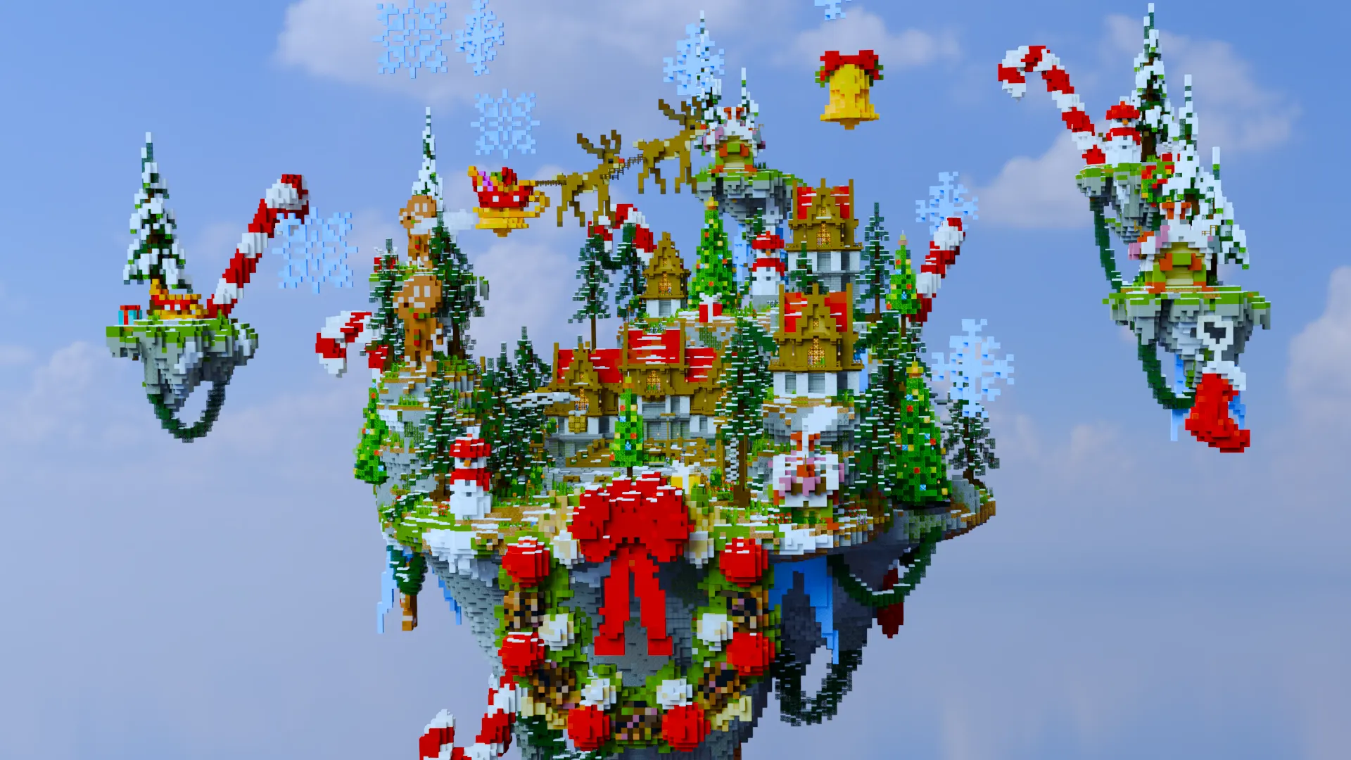 雪大厅岛 | Snow lobby island 100×100 v1.0-我的世界MC资源网