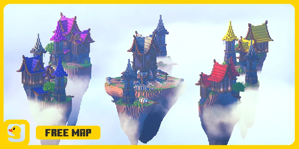 起床战争 古屋地图| BedWars map  Free map v1.0-我的世界MC资源网